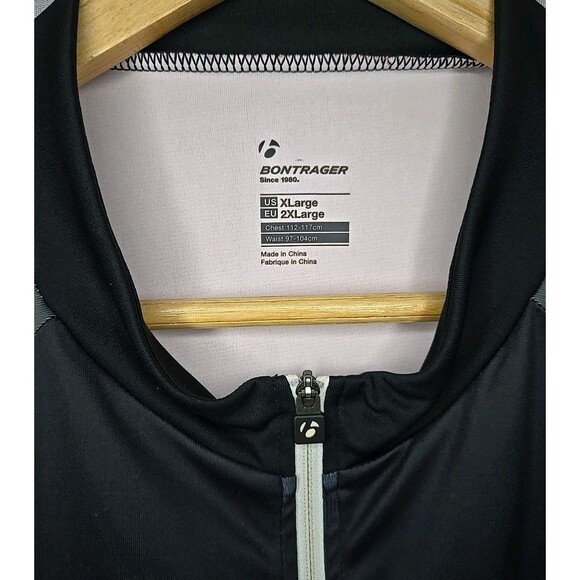 Bontrager Trek Cycling Jersey Half Zip Shirt, Men's Sz XL, Black/Red 9466 - Picture 7 of 8